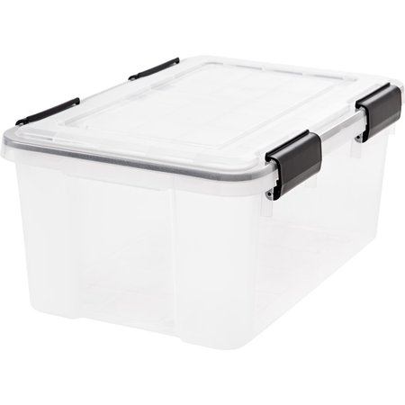 IRIS USA WEATHERTIGHT 7.88 in. H X 11.75 in. W X 17.5 in. D Stackable Storage Tote 110380